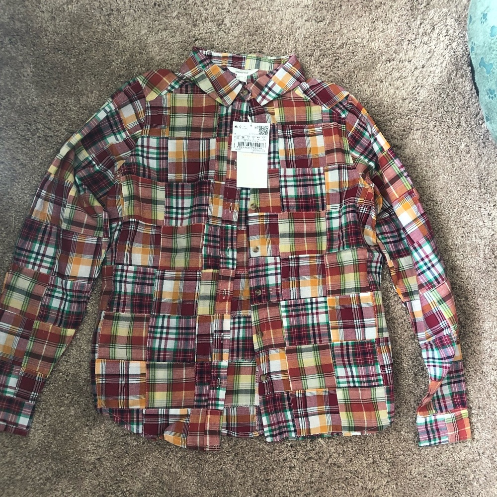 Springfield Patchwork Checked Blouse (Size 0 / Small ) - Picture 4 of 5